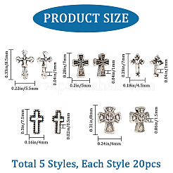 100 шт. 5 стиля кабошонов из цинкового сплава&nbsp;MRMJ-CP0001-20