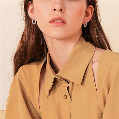 925 серьги-кольца из стерлингового серебра с родиевым покрытием JE835A-01