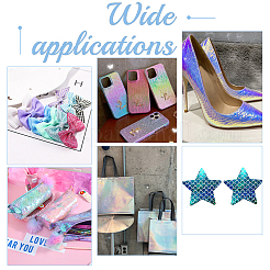 Радужная ткань из искусственной кожи FIND-WH0117-07