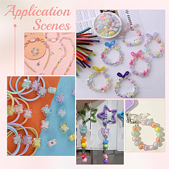 240шт 12 цвета прозрачные акриловые бусины&nbsp;MACR-PH0001-75