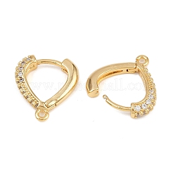 Латунные серьги-кольца из прозрачного кубического циркония KK-A274-01G