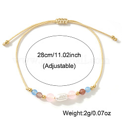 Браслет из пастельных камней и искусственного жемчуга&nbsp;AH6262