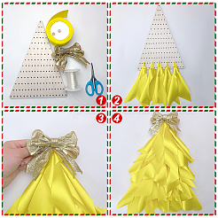 3шт деревянные круглые треугольные крестовые доски для венков DIY-WH0049-12