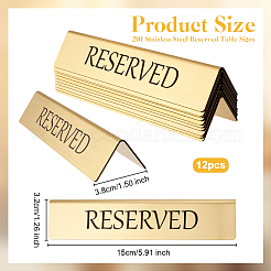 12 шт. 201 нержавеющая сталь таблички для зарезервированных столиков&nbsp;AJEW-OC0014-21