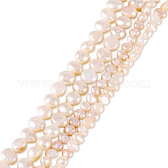 2 нитка 2 вида бусин из натурального культивированного пресноводного жемчуга PEAR-TA0001-20