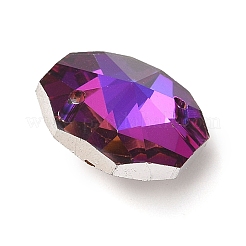 Подвески-коннекторы из гальванизированного стекла со стразами EGLA-Z007-01D