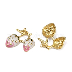 Подвески из эмали из нержавеющей стали 304 в виде клубники&nbsp;STAS-L290-21D-G