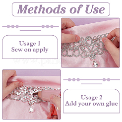 Украшение для воротника из стеклянных стразов DIY-WH0061-009