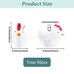 Подвески из непрозрачной смолы 50 шт.&nbsp;RESI-SC0036-58