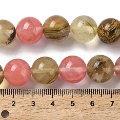 Вишневого кварца стеклянные бусы пряди&nbsp;G-F818-A07-14mm