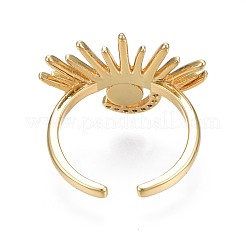 Прозрачное кубическое циркониевое кольцо-манжета сглаза сглаза с эмалью для женщин RJEW-N035-098B