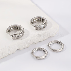 Элегантные латунные серьги-кольца BO1047