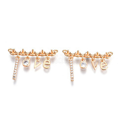 Латунная микропаве из прозрачного кубического циркония KK-N216-401