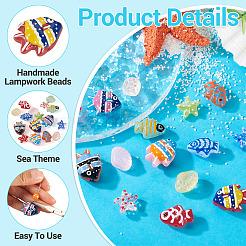 16 шт. нити из окрашенных стеклянных бусин 16 стилей&nbsp;LAMP-TA0001-81