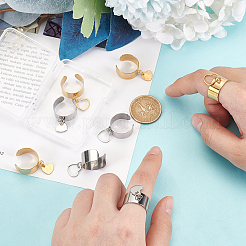 8 шт. 4 кольца-манжеты из нержавеющей стали 304 в открытом виде RJEW-UN00003