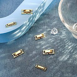 20 комплект из 2-х видов экологически чистых латунных застежек для часовых ремешков KK-FH0004-01