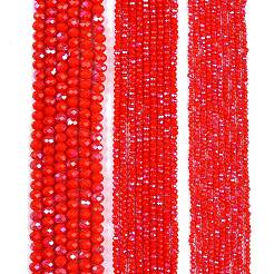 Гальванизировать непрозрачные сплошной цвет стеклянные бусы пряди EGLA-A044-P1mm-L22