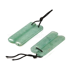 2шт натуральный зеленый авантюрин подвески G-R437-01B-01