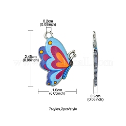 Подвески из сплава с принтом 14 цветов&nbsp;FIND-FS0002-04