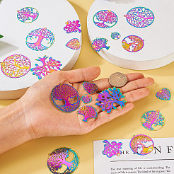 48 шт. 12 шт. филигранные подвески из нержавеющей стали 201 STAS-BY0001-21