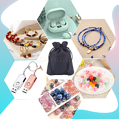 Мешки мешка шнурка упаковки мешка мешка имитационные полиэфирные&nbsp;ABAG-BBC0001-02A-02