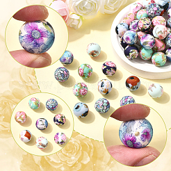 64 шт. 8-цветные круглые силиконовые бусины-фокусы SIL-SC0002-88