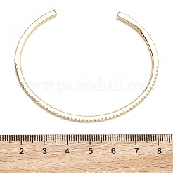 Прозрачный кубический цирконий открытый браслет-манжета BJEW-M231-07G