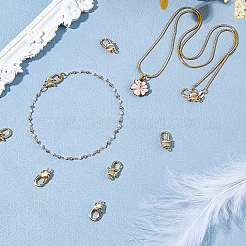 8 шт. латунные застежки-лобстеры KK-HS0001-54G