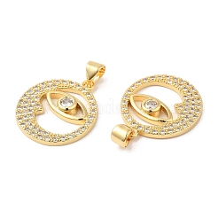 Латунные микропаве прозрачные подвески с фианитом&nbsp;ZIRC-L103-026G