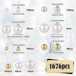 1676 шт. 9 стиля пластиковый искусственный жемчуг ABS с пластиковыми бусинами CCB FIND-SC0010-16