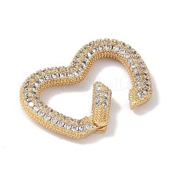 Стойки обшивки латунные микро проложить кубического циркония Twister застежками KK-NH0002-11G-01