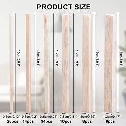 74шт. 6 деревянных палочки WOOD-OC0002-40