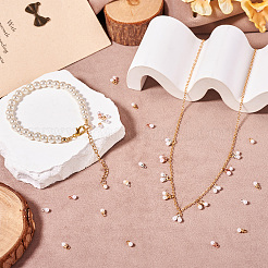 40 шт. подвески из искусственного жемчуга из латуни АБС-пластика двух цветов&nbsp;KK-TA0001-73