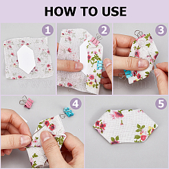 200 шт. 2 шестиугольных бумажных шаблона для квилтинга&nbsp;DIY-GF0008-76