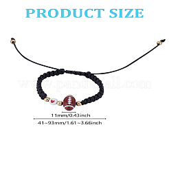 1шт. браслеты из бисера в спортивном стиле из акрила и сплава&nbsp;BJEW-LP0003-23C