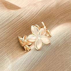 Латунные регулируемые открытые манжеты для женщин RJEW-R021-01G