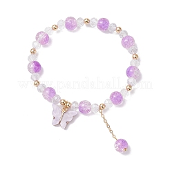 Браслеты с подвесками в виде бабочек из акрилового сплава&nbsp;BJEW-JB12761