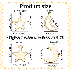16 шт. 8 стиля подвесок из нержавеющей стали 304 и 201 STAS-LP0001-30
