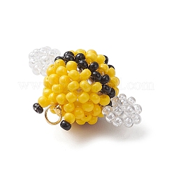 Подвески из стеклянного бисера в виде пчел&nbsp;PALLOY-MZ00939