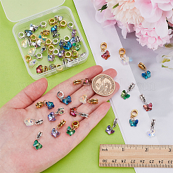 40 шт. 10 стиля стеклянные европейские подвески-шармы PALLOY-PH01829