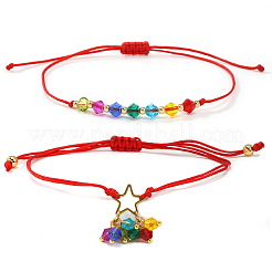 2 регулируемый браслет из стеклянных бусин&nbsp;ER5290-2