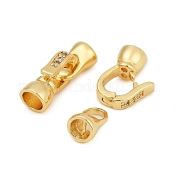 Латунные микро проложить кубического циркония раз за застежками KK-P164-05G-1