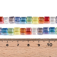 Прозрачные стеклянные бусины нити GLAA-T025-04A-01