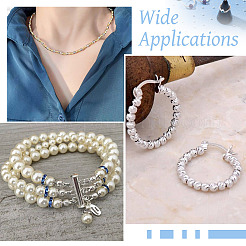 50 шт. 925 рифленые бусины из стерлингового серебра&nbsp;STER-TA0001-31