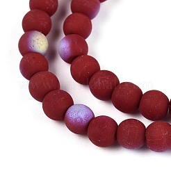 Нити из матовых непрозрачных стеклянных бусин&nbsp;GLAA-T032-P4mm-MBB23