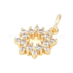 Покрытие стойки латунь микропаве прозрачные подвески из кубического циркония&nbsp;KK-Z060-20G