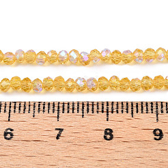 Стеклянные бусины с гальваническим покрытием  EGLA-A044-T2mm-L03