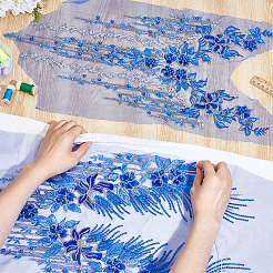 2 шт. 2 стиля цветочный узор полиэстер кружево компьютерная вышивка орнамент аксессуары&nbsp;DIY-NB0014-56A