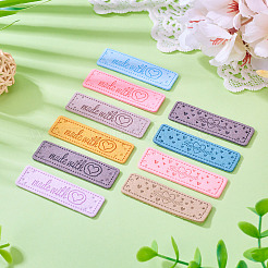 48 шт. 12-х цветные этикетки из микрофибры DIY-TA0012-26