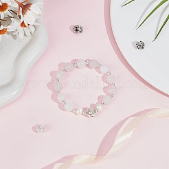 4 шт. 2 цвета 925 колпачка для бусин из стерлингового серебра&nbsp;STER-BC0002-34